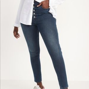 Extra High-Waisted Rockstar Stretch Super Skinny Button Fly Jeans
